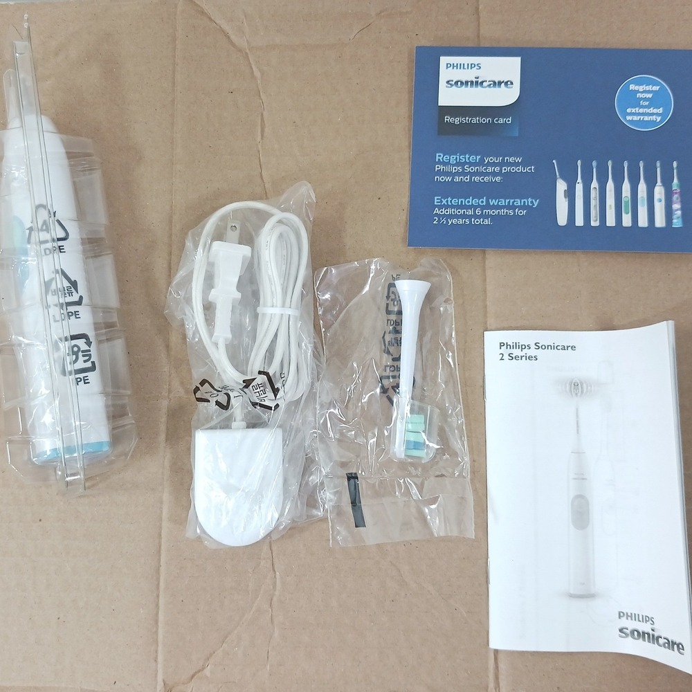 Philips Sonicare 2 Series Rechargeable Electric Toothbrush White HX6211/30 New